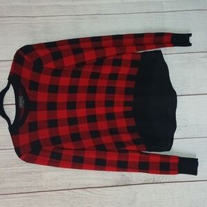 The Limited red and black Buffalo plaid sweater size Extra Small